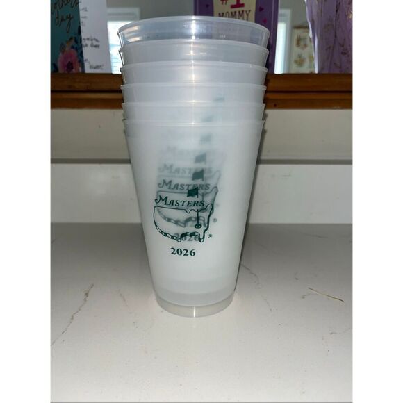Masters Other - NEW 2026 Masters Tournament 6 pack Clear Cups Augusta National Golf Club